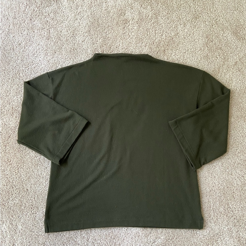 Banana Republic Olive Mock Neck Top, Size M